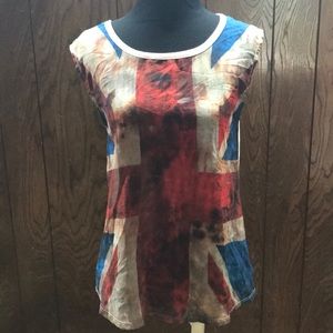 Gracias Women Red/Blue Tank Top F